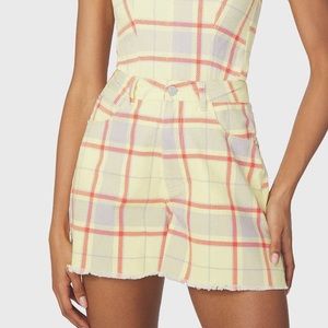 Boyfriend plaid shorts